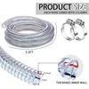 image:imageFrienda Flexible Hose Pvc Tubing with Fasteners 1 Inch ID 10 Ft33 Ft  1 Inch ID