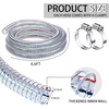 image:imageFrienda Flexible Hose Pvc Tubing with Fasteners 1 Inch ID 10 Ft66 Ft  34 inch ID