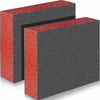 image:imageFrienda 2 Pcs Black Polyurethane Foam Block Inserts for CasesRed and Black