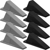 image:imageFrienda 2 Pcs Heavy Duty Rubber Door Stops Wedge StackableWhiteBlack Gray