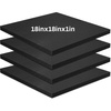 image:imageFrienda 4 Pack 3 x 24 x 24 Upholstery High Density Foam Cushion WhiteBlack