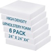 image:imageFrienda 6 Pack 6 Height X 24 Width X 24 Length High Density Outdoor Couch Cushion Replacements for Patio Furniture Square Upholstery Foam Pad for Couch Cushion Sofa Support Outdoor4 Height X 24 Width X 24 Length