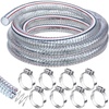 image:imageFrienda Flexible Hose Pvc Tubing with Fasteners 1 Inch ID 10 Ft246 Ft  1 Inch Id
