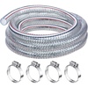 image:imageFrienda Flexible Hose Pvc Tubing with Fasteners 1 Inch ID 10 Ft66 Ft  34 inch ID