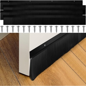 image:imageDoor Sweep Brush Aluminum 1 x 36 Inch Black 8 SetBlack