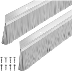 image:imageDoor Sweep Brush Aluminum 1 x 36 Inch Black 8 SetGray