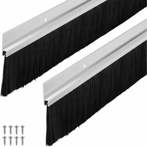image:imageDoor Sweep Brush Aluminum 1 x 36 Inch Black 8 SetSilver