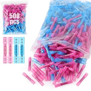 image:imageFrienda 1000 Pcs Awg 2216 Heat Shrink Butt Connectors RedBluered