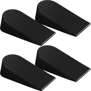 image:imageFrienda 16 Pack Large Door Stoppers Heavy Duty Rubber Stopper for Bottom of Door Wedge Stopper for Home Office BlackBlack