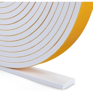 image:imageFrienda 1In x 14In x 33Ft Weather Stripping Door Seal Strip High Density Foam Tape Adhesive Insulation Tape Door Weatherproof Soundproofing Insulation Strip Roll for Air Conditioning Window1In x 14In x 33Ft
