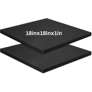 image:imageFrienda 2 Pack 2 x 16 x 16 Upholstery High Density Foam Square WhiteBlack