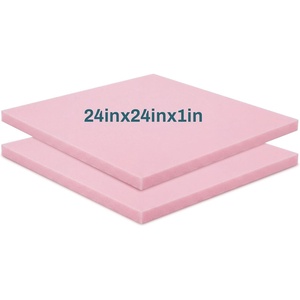 image:imageFrienda 2 Pack 2 x 16 x 16 Upholstery High Density Foam Square WhitePink