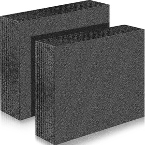 image:imageFrienda 2 Pcs Black Polyurethane Foam Block Inserts for CasesBlack