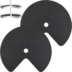 image:imageFrienda 2 Pcs Lazy Susan Shelf Liners  Non Adhesive Non Slip Kitchen Cabinet Liners for Refrigerator Pantry Sink amp Cupboard Storage26 InchBlackBlack