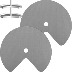 image:imageFrienda 2 Pcs Lazy Susan Shelf Liners  Non Adhesive Non Slip Kitchen Cabinet Liners for Refrigerator Pantry Sink amp Cupboard Storage26 InchBlackGray