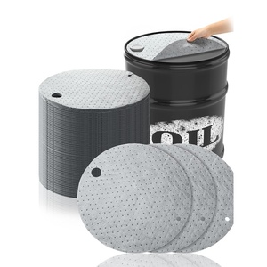 image:imageFrienda 25 Pcs Drum Top Oil Absorbent Pads for 55 Gallon Drums GrayGray