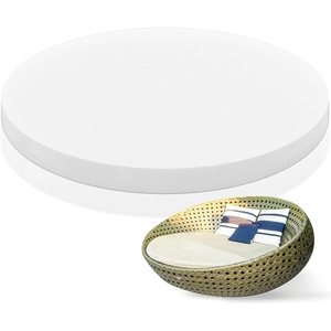 image:imageFrienda 3 Height 66 Diameter High Density Foam Round Cushion Insert 35 D Upholstery Cushion Circle Mattress for Outdoor Indoor Round Bed Patio Daybed Mattress5 Height