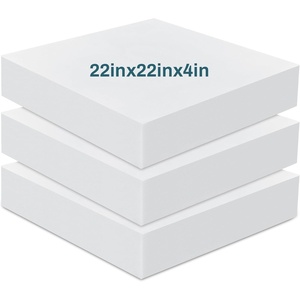 image:imageFrienda 3 Pack 3 x 20 x 20 Upholstery High Density Foam Cushion4 x 22 x 22 Inch
