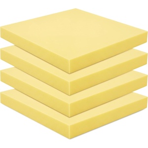 image:imageFrienda 4 Pack 3 x 24 x 24 Upholstery High Density Foam Cushion WhiteYellow