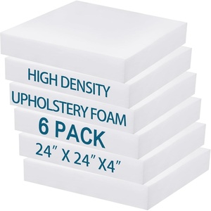 image:imageFrienda 6 Pack 6 Height X 24 Width X 24 Length High Density Outdoor Couch Cushion Replacements for Patio Furniture Square Upholstery Foam Pad for Couch Cushion Sofa Support Outdoor4 Height X 24 Width X 24 Length
