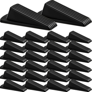 image:imageFrienda 60 Pcs Rubber Door Stoppers Wedge Heavy Duty Bottom Stop BlackBlack