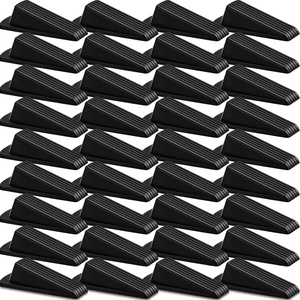 image:imageFrienda 72 Pcs Rubber Door Stoppers Wedge Heavy Duty Bottom Stop BlackBlack