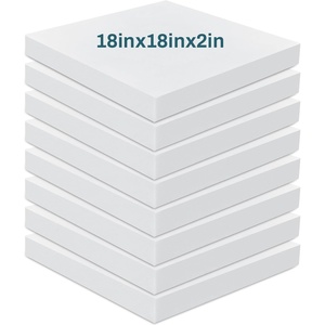 image:imageFrienda 8 Pack 2 x 20 x 20 Upholstery High Density Craft Foam2 x 18 x 18