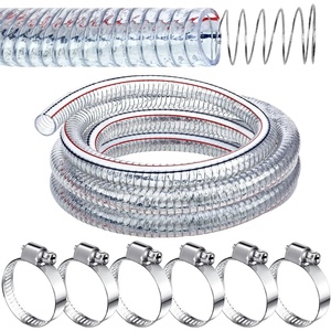 image:imageFrienda Flexible Hose Pvc Tubing with Fasteners 1 Inch ID 10 Ft10 Ft  114Inch Id