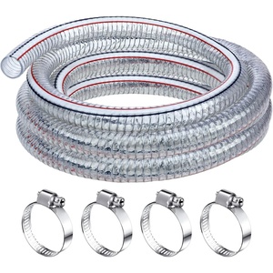 image:imageFrienda Flexible Hose Pvc Tubing with Fasteners 1 Inch ID 10 Ft66 Ft  112Inch Id