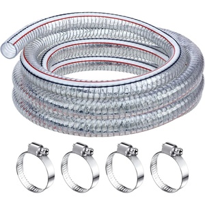 image:imageFrienda Flexible Hose Pvc Tubing with Fasteners 1 Inch ID 10 Ft66 Ft  34 inch ID