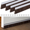 image:imageFrienda 4 Set Horsehair Door Sweep Bottom Brush Seal Silver