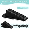 image:imageFrienda 18 Pcs Rubber Door Stoppers Wedge Heavy Duty Bottom Stop BlackBlack