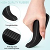 image:imageFrienda 18 Pcs Rubber Door Stoppers Wedge Heavy Duty Bottom Stop BlackBlack