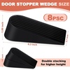 image:imageFrienda 8 Pack Large Door Stoppers Heavy Duty Rubber Stopper for Bottom of Door Wedge Stopper for Home Office BlackBlack