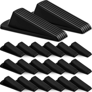image:imageFrienda 18 Pcs Rubber Door Stoppers Wedge Heavy Duty Bottom Stop BlackBlack